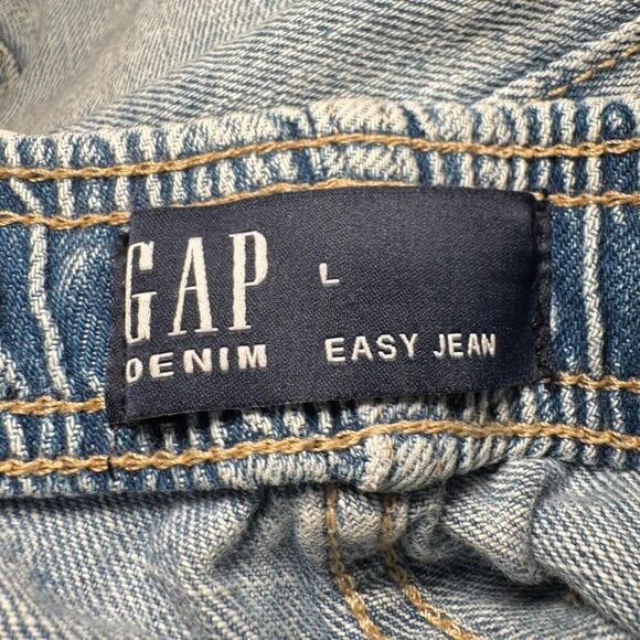 GAP Easy Jean Denim Women’s Size L Light Wash High Rise Relaxed Jeans NWT - Picture 3 of 4